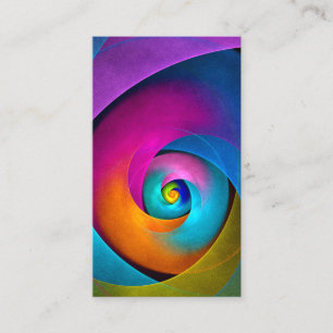 Modern Floral Abstract Art Pink Blue Pattern #17 Business Card