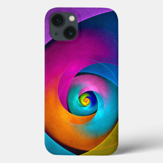 Modern Floral Abstract Art Pink Blue Pattern #17 iPhone 13 Case