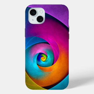 Modern Floral Abstract Art Pink Blue Pattern #17 iPhone 15 Mini Case