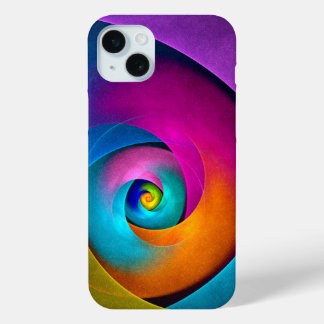 Modern Floral Abstract Art Pink Blue Pattern #17 iPhone 15 Mini Case