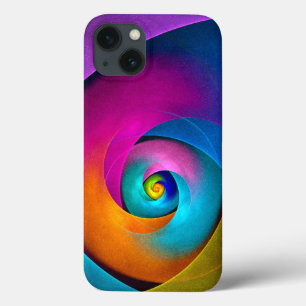 Modern Floral Abstract Art Pink Blue Pattern #17 iPhone 13 Case