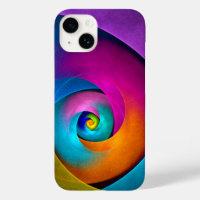 Modern Floral Abstract Art Pink Blue Pattern #17