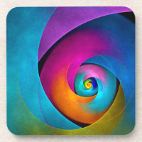 Modern Floral Abstract Art Pink Blue Pattern #17