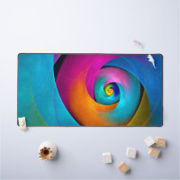 Modern Floral Abstract Art Pink Blue Pattern #17