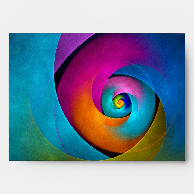 Modern Floral Abstract Art Pink Blue Pattern #17 Envelope (Front)