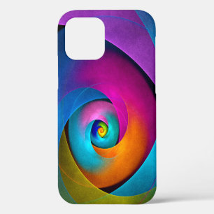 Modern Floral Abstract Art Pink Blue Pattern #17 iPhone 12 Case