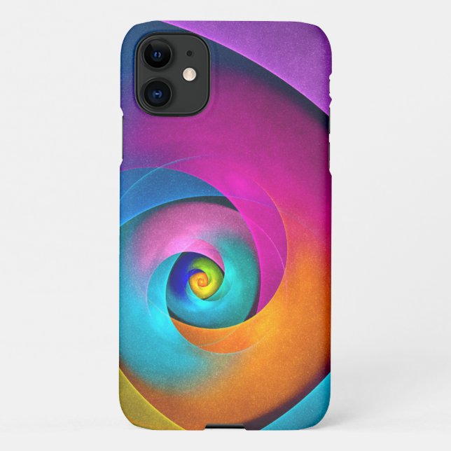 Modern Floral Abstract Art Pink Blue Pattern #17 iPhone Case (Back)