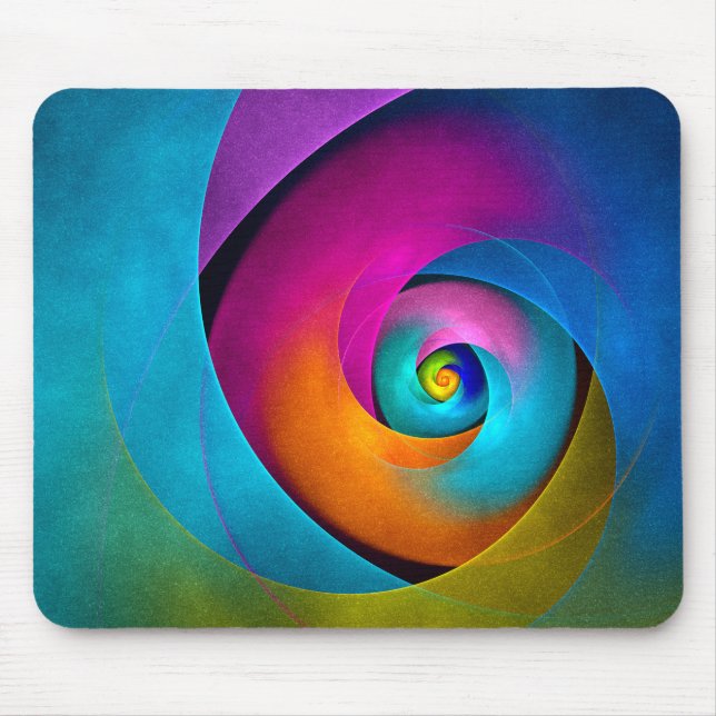 Modern Floral Abstract Art Pink Blue Pattern #17 Mouse Pad (Front)