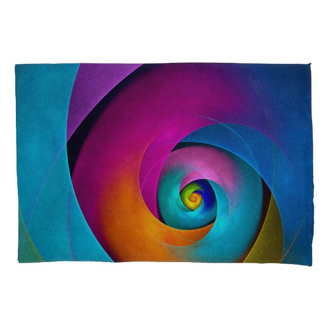 Modern Floral Abstract Art Pink Blue Pattern #17 Pillowcase (Front)