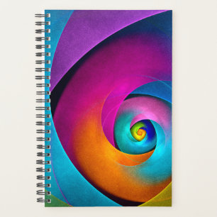 Modern Floral Abstract Art Pink Blue Pattern #17 Planner