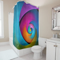 Modern Floral Abstract Art Pink Blue Pattern #17