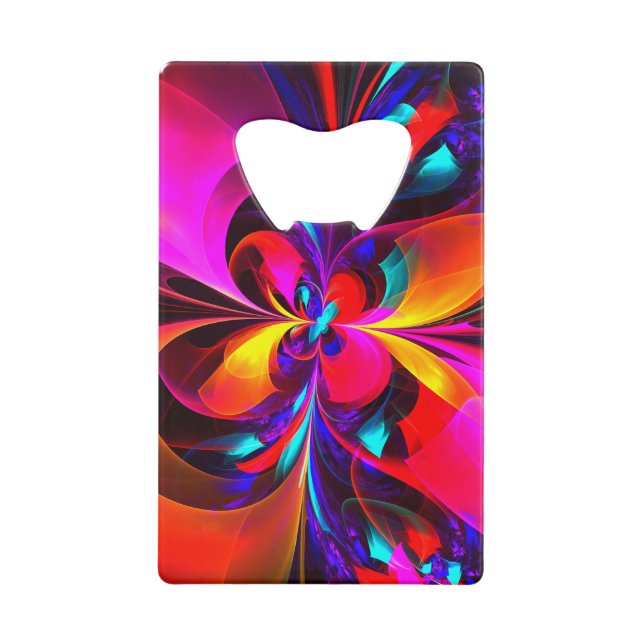 Modern Floral Abstract Art Red Blue Pattern #07 (Front)
