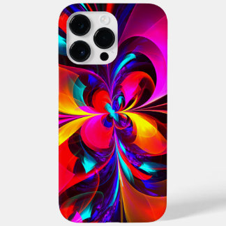 Modern Floral Abstract Art Red Blue Pattern #07 Case-Mate iPhone 14 Pro Max Case