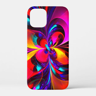 Modern Floral Abstract Art Red Blue Pattern #07 iPhone 12 Mini Case