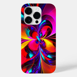 Modern Floral Abstract Art Red Blue Pattern #07 Case-Mate iPhone 14 Pro Case