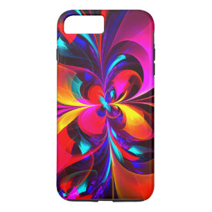 Modern Floral Abstract Art Red Blue Pattern #07 iPhone 8 Plus/7 Plus Case