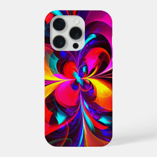 Modern Floral Abstract Art Red Blue Pattern #07 iPhone 15 Pro Case