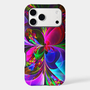 Modern Floral Abstract Art Red Blue Pattern #12