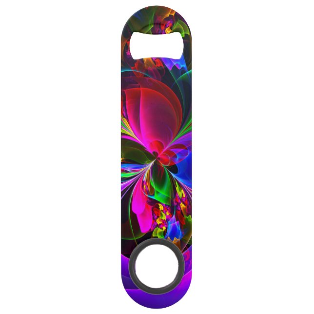 Modern Floral Abstract Art Red Blue Pattern #12 (Front)