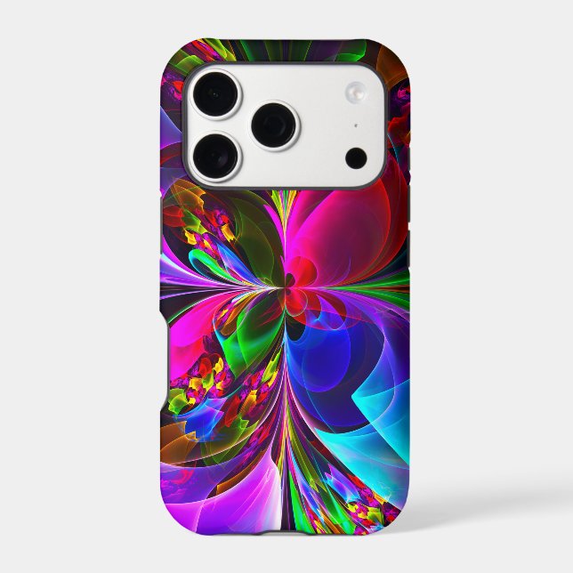 Modern Floral Abstract Art Red Blue Pattern #12 (Back)