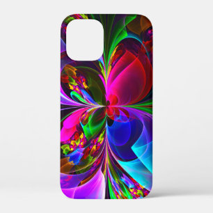 Modern Floral Abstract Art Red Blue Pattern #12 iPhone 12 Mini Case