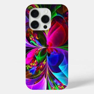 Modern Floral Abstract Art Red Blue Pattern #12 iPhone 15 Pro Case
