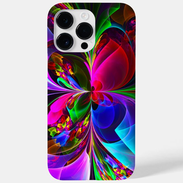 Modern Floral Abstract Art Red Blue Pattern #12 Case-Mate iPhone Case (Back)