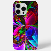 Modern Floral Abstract Art Red Blue Pattern #12