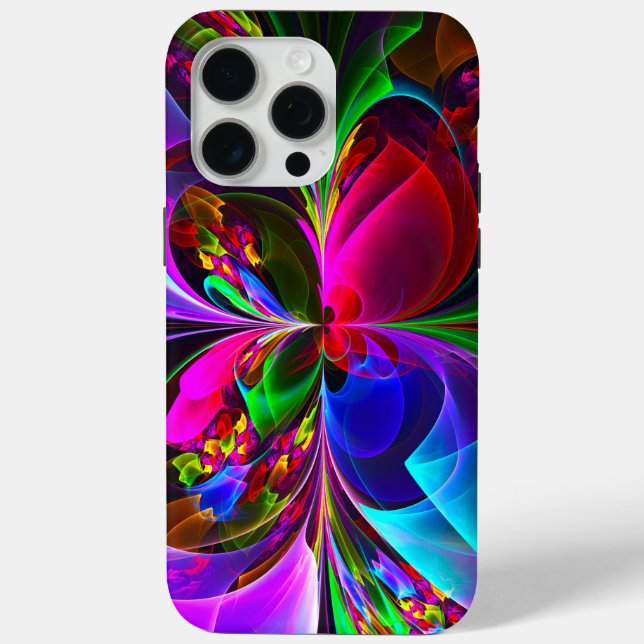 Modern Floral Abstract Art Red Blue Pattern #12 Case-Mate iPhone Case (Back)