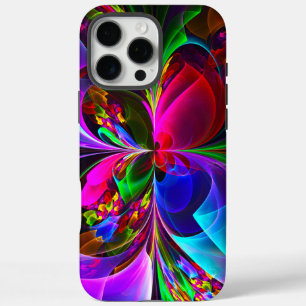 Modern Floral Abstract Art Red Blue Pattern #12 iPhone 16 Pro Max Case