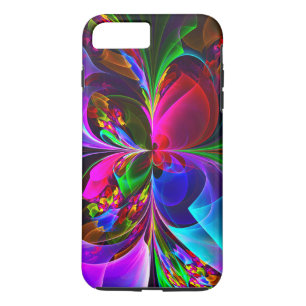 Modern Floral Abstract Art Red Blue Pattern #12 iPhone 8 Plus/7 Plus Case