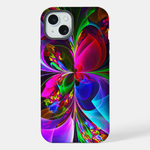 Modern Floral Abstract Art Red Blue Pattern #12 iPhone 15 Plus Case