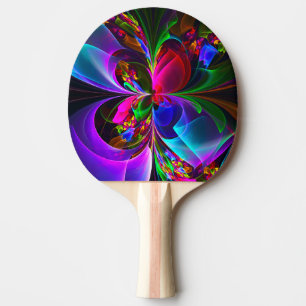 Modern Floral Abstract Art Red Blue Pattern #12 Ping Pong Paddle