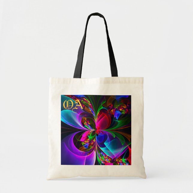 Modern Floral Abstract Art Red Blue Pattern #12 Tote Bag (Front)