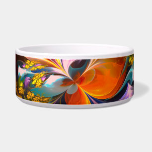 Modern Floral Abstract Art Red Blue Pattern #13