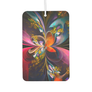 Modern Floral Abstract Art Red Blue Pattern #13 Car Air Freshener