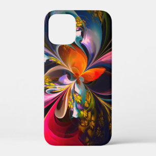 Modern Floral Abstract Art Red Blue Pattern #13 iPhone 12 Mini Case