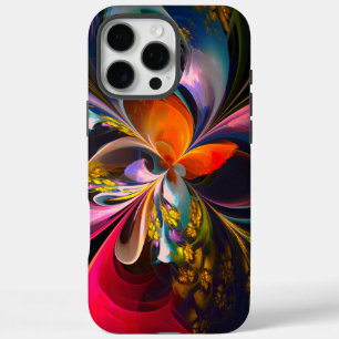 Modern Floral Abstract Art Red Blue Pattern #13 iPhone 16 Pro Max Case