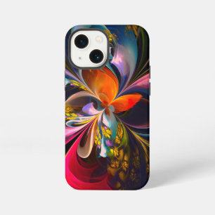 Modern Floral Abstract Art Red Blue Pattern #13 iPhone 13 Mini Case