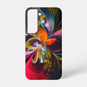 Modern Floral Abstract Art Red Blue Pattern #13 Samsung Galaxy Case