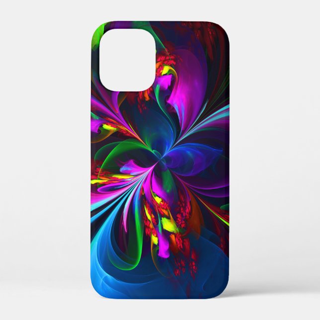 Modern Floral Abstract Art Red Blue Pattern #15 Case-Mate iPhone Case (Back)