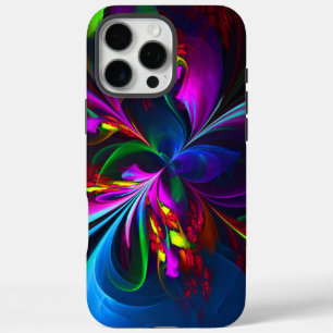 Modern Floral Abstract Art Red Blue Pattern #15 iPhone 16 Pro Max Case