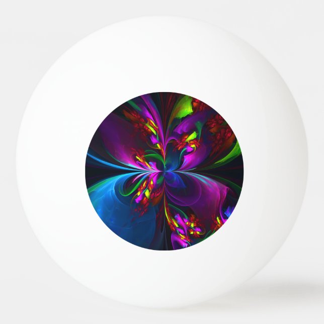 Modern Floral Abstract Art Red Blue Pattern #15 Ping Pong Ball (Front)