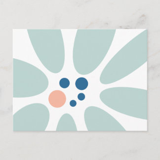 Modern Floral Abstract Design Postcard