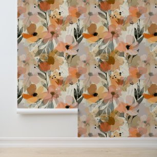 Modern Floral Abstract Wallpaper