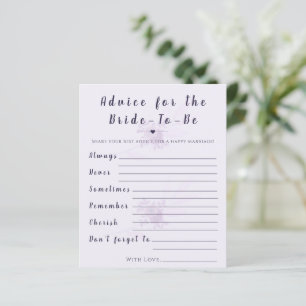 Modern Floral Advice for the Bride Shower Game