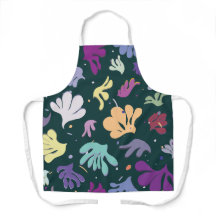 Modern floral apron
