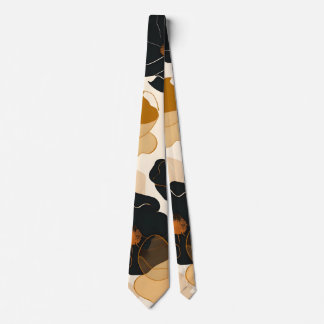 Modern Floral Art Print Tie