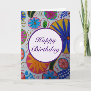 Modern Floral Birthday Card