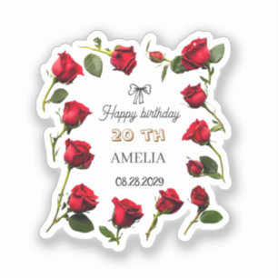 Modern Floral Birthday Elegant Flower Design